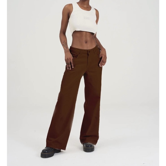 Ragged Priest Brown Wide Leg Jeans 26 - Picture 2 of 8